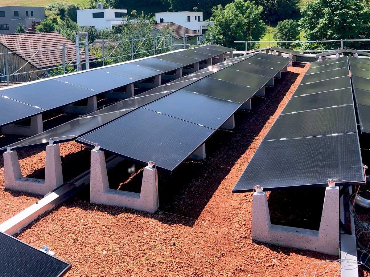 Bedachung PV-Anlage auf Stützen